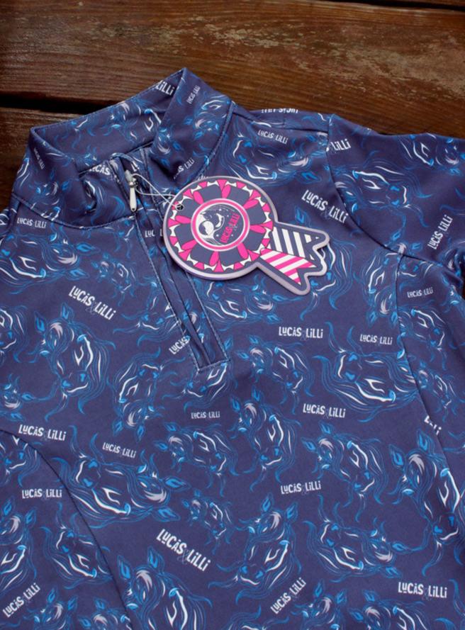 Izzy Sports Top - Navy & Blue