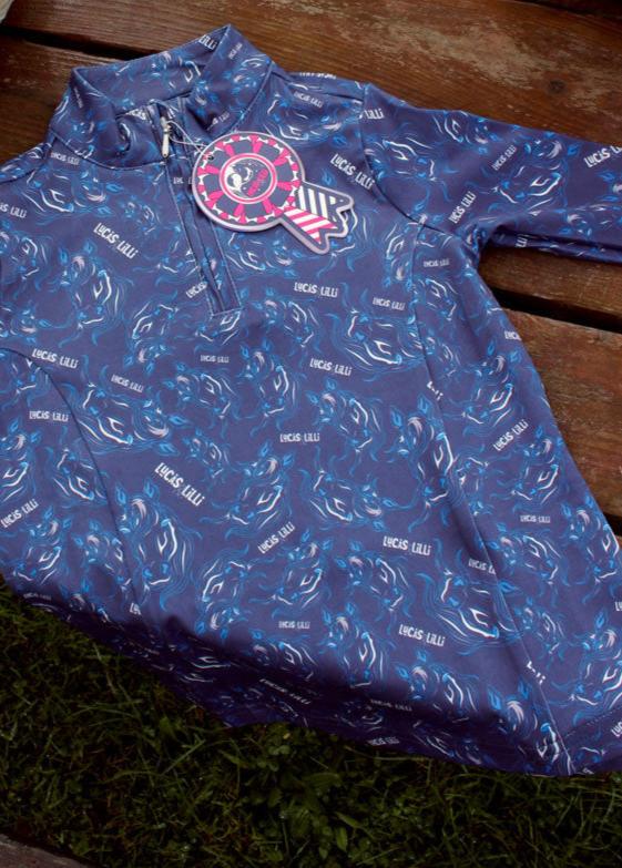 Izzy Sports Top - Navy & Blue
